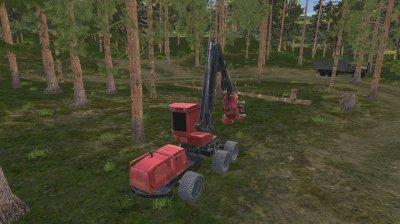 Forest Harvester Tractor 3D